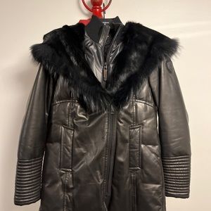 Rudsak leather parka.